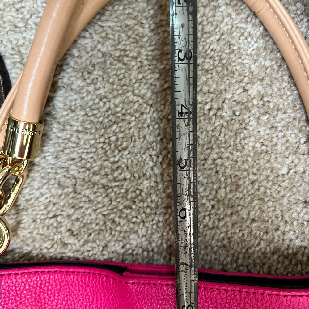Tommy Hilfiger Hot Pink Leather Tote Bag - Picture 10 of 11
